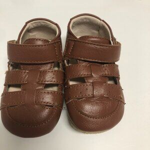 Livie & Luca Captain Soft Baby Shoes Brown Leather Upper Size 6-12 Months